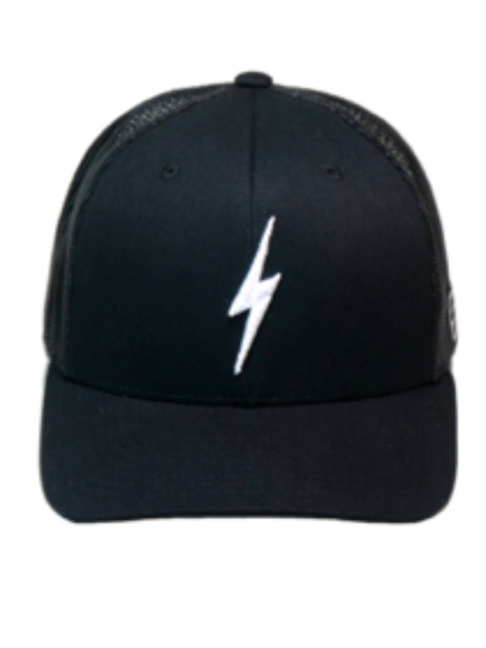 Bird & Vine Lightining Bolt Black Mesh Trucker Hat Adjustable Snapback
